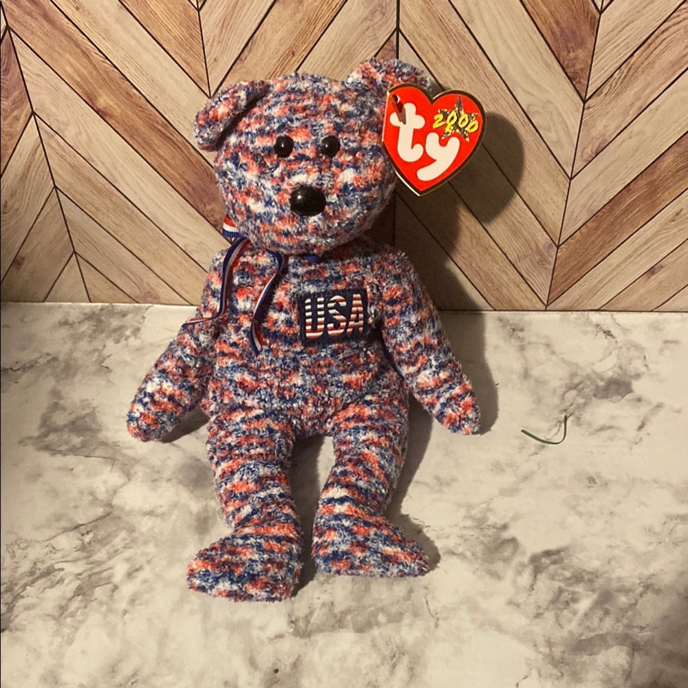 Ty Multicolor USA Bear Plush Toy